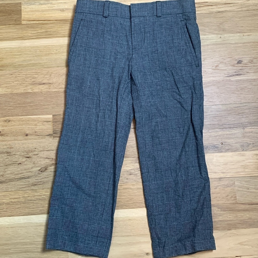 Brooks Brothers Plaid Dress Trouser Pants Black & Gray Boys 4